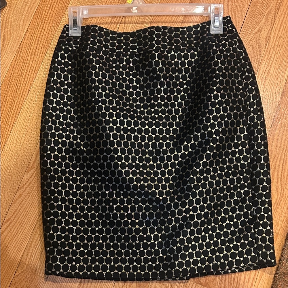 Classy Black and Gold Patterned Skirt